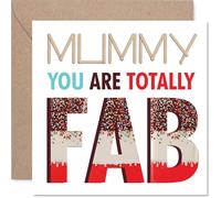 Mummy Birthday Card - Totally Fab - Happy Birthday Card for Mummy from Son Daughter, 145mm Totally Fab Bday Greeting Cards