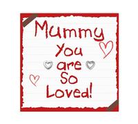 Mummy Birthday Gift - Sterling Silver Mummy Heart Stud Earrings - Jewellery Boxed - Present From Young Child Children - Thoughtful Mummy Gifts - For all Special Occasions