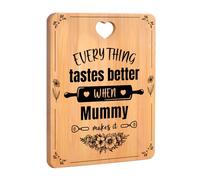Mummy Birthday Gifts, Gifts for Mum from Daughter Son - Handmade Bamboo Cutting Board, Mummy Christmas Mothers Day Gifts, Creative Kitchen Presents for Mum