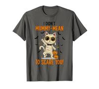 Mummy Cat Halloween Humor Spooky Vibe Joy Cartoon Tee T-Shirt