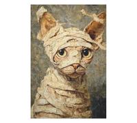Mummy Cat Painting Artwork Artistic Jigsaw Puzzle for Adults, 1000 PCS
