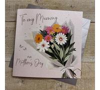 MUMMY - DAISIES BOUQUET MOTHER'S DAY CARD, HAND FINISHED (M26-18)
