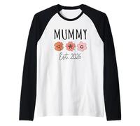 Mummy Est 2026 - Pregnancy Announcement First Time Mum Raglan Baseball Tee
