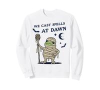 Mummy Frog We Cast Spells At Dawn Halloween Sweatshirt