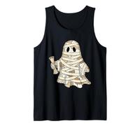 Mummy Ghost Kawaii Ancient Egypt Spooky Season Quilt Tank Top