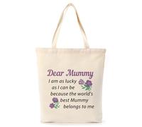 Mummy Gifts for Mum Birthday Gifts Best Birthday Presents for Mum Mummy Gift for Mom Christmas Xmas Present Ideas Mama Gift for Mother Mothers Day Mother's Day Valentines Tote Bag from Daughter Son