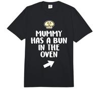 Mummy Has A Bun in The Oven Boy Pregnancy Announcement Comfort Colors Adult Heavyweight T-Shirt