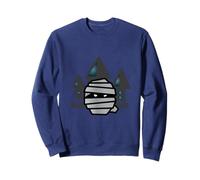 Mummy head in Front of the Spook House - Halloween Design Sweatshirt