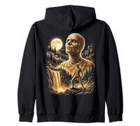 Mummy Howling at the Moon Meme Halloween Costume Zip Hoodie