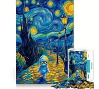 Mummy in Starry Night Jigsaw for Teenagers 1000 Pieces Memory Boost Relaxing Fun Pattern Assembly (38x52cm)