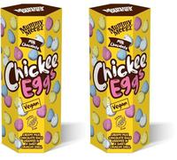 Mummy Meegz Chickee Eggs Gift Tubes (170g Each) - Easter Vegan Chocolate Eggs (Single Tube) (Pack of 2)