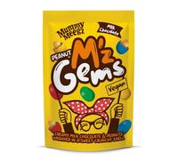 Mummy Meegz M’z Gems Peanut Flavour Chocolate Sharing Bag (80g) - Vegan Chocolate Sweets with Crunchy Peanut Centre & Crisp Shell, No Palm Oil