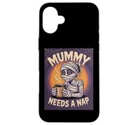 Mummy Needs A Nap Halloween Funny Coffee Case for iPhone 16 Plus