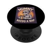Mummy Needs A Nap Halloween Funny Coffee PopSockets Adhesive PopGrip