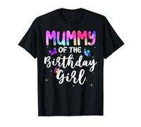 Mummy Of The Birthday Girl Butterfly Theme Family Bday Party T-Shirt
