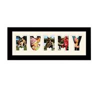 Mummy Photo Frame Thank the Stars letters cut out using Quality Board 888A (Black Finish Frame Cream mount (plain))