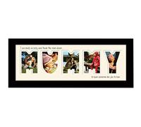 Mummy Photo Frame Thank the Stars letters cut out using Quality Board 888A (Black Finish Frame Cream mount I thank the Stars)