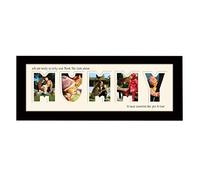 Mummy Photo Frame Thank the Stars letters cut out using Quality Board 888A (Black Finish Frame Cream Mount We thank the Stars)