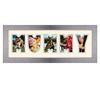 Mummy Photo Frame Word Frame Brushed Silver Finish 30A Birthday Picture Gift Present