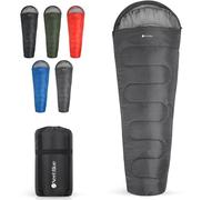 Mummy Shaped Sleeping Bag - Lightweight & Waterproof for Outdoor Use - 7.22 ft × 2.79 ft Compact Sleeping Gear with Hood for Adults - Perfect for Travel, Trekking - Grey