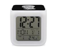 Mummy Skull Digital Alarm Clock Bedside Decor Night Light