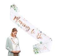 Mummy to Be Sash - Sage Green Sash for Mum to Be - Elegant & Soft Shoulder Strap with Gold Foil Print - Perfect Decoration, Keepsake & Gift for Mother to Be Celebration