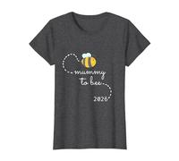 Mummy to Bee 2026 I'm Going to Be A Mum Pregnancy Gender T-Shirt, Women, Dark Heather Grey, Medium