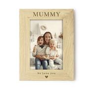 Mummy We Love You Photo Frame 4x6, Engraved Wooden Picture Frame for Mummy, Mothers Day Gift from Child, Children, Mum, Mom, Birthday Gift, Mum Keepsake Frame (Portrait)
