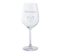 Mummy with Heart Dartington Large Red Wine Glass Mothers Day
