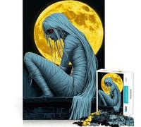 Mummy Woman Moon 1000 Piece Jigsaw Puzzles for Adults Jigsaw Brain Skill Warm Time Exact Edge (38x52cm)