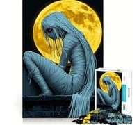 Mummy Woman Moon Hard Jigsaw Puzzle for Adults 1000 Pieces Strong Logic Toy Bonding Time Clear Edge (38x26cm)
