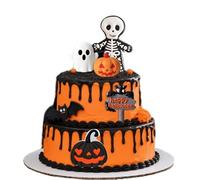 Mummy Zombie Cake Topper Halloween Cake Decoration Ghost Boo Spider Pumpkins Decor for Little Witch Baby Shower Birthday Party Supplies