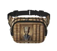 MummyMystery Square Double-Layer Waist Bag with Adjustable Strap for Outdoor Activities, Black, One Size