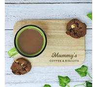 Mummy's Coffee & Biscuits Board, Wooden Treat Board, Snack Tray, Birthday Gifts for Mummy
