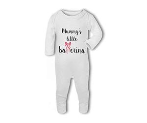 Mummys Little Ballerina with Ballet Shoes - Baby Romper Suit - 0-3 Months