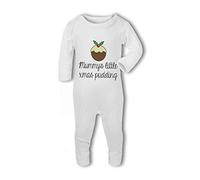 Mummy's Little Christmas Pudding - Baby Romper Suit - New Born