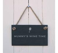 'Mummy's Wine Time' Slate Hanging Sign