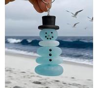 MUMQAQ Coastal Christmas Sea Glass Ornaments, Crafted by Hand Sea Glass Christmas Tree Ornament, Shaped by Nature Hanging sea Art Decor, Xmas Holiday Home Decor Gift