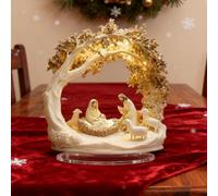 MUMQAQ Flat Christmas Scene Desktop Decoration, 2D Acrylic Nativity Scene, Charming Tabletop Shelf Ornament, for Home Office, Minimalist Christian Christmass Office