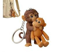 MUMQAQ Protect Punch Monkey Keychain, 3D Cute Monkey for Holding Plush Toy Hanging Keychain