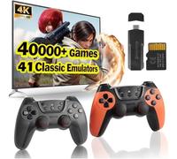 MUMQAQ Wireless Retro Game Console,X2 Ultra Stick Game,64G/35,000+ Games & 41 Emulators Built in,Plug and Play Video Games for TV 4K HDMI, 2.4g Wireless Controllers