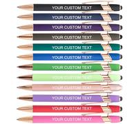 mumrap Up to 480 Retractable Ballpoint Pens Set with Stylus tip Black Ink - Ideal office gift for work colleagues, cute stationary for Women Men(Rainbow - Rose Gold Tube)