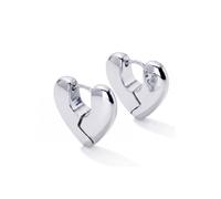 MUMREUES Chunky Sliver Huggie Earrings for Women Sleeper Hoop Earrings