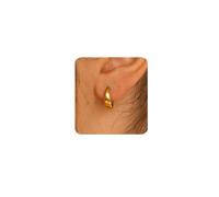 MUMREUES Gold Chunky Earrings for Women Trendy 14K Gold Plated Hoop Earring Small Hoop Huggie Earings Cute Simple Minimalist Dainty Hypoallergenic Earing Gift for Her