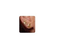 MUMREUES Gold Earrings for Women 9ct Gold Plated Sparkling Star Stud Earring Universe Earing Trendy Hypoallergenic Waterproof Dainty Minimalist Simple Jewelry Gifts for Her