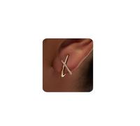 MUMREUES Gold Earrings for Women Trendy 14K Gold Plated Cubic Zirconia Diamond Stud Earrings 925 Sterling Silver Post Minimalist Lightweight Hypoallergenic Simple Jewelry Gift for Her