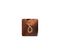 MUMREUES Gold Earrings for Women Trendy 14K Gold Plated Hoop Dangle Earring 925 Sterling Silver Post Minimalist Lightweight Dainty Drop Earrings Jewelry Gift for Her