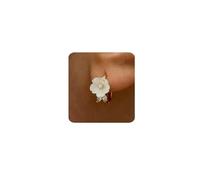 MUMREUES Gold Earrings for Women Trendy 14K Gold Plated Hoop Earring Drop Stud Earings Statement Cute Flower Cubic Zirconia Simple Minimalist Dainty Hypoallergenic Jewelry Gifts for her