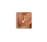 MUMREUES Gold Earrings for Women Trendy 14K Gold Plated Stud Earring Earings Cubic Zirconia Cute Simple Minimalist Dainty Hypoallergenic Jewelry Gift for Her
