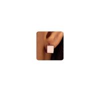 MUMREUES Rose Gold Chunky Hoop Earrings for Women, 925 Sterling Silver Square Huggie Hoop Hypoallergenic Thick Earrings Chunky Hoops Trendy Lightweight Hoops Earring Jewelry Gift